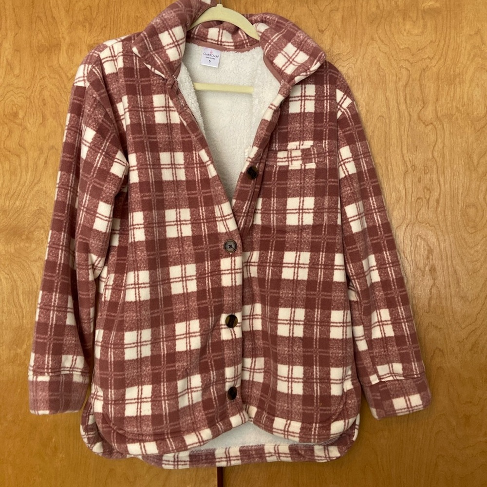 Cuddl Duds Fleecewear Bonded Sherpa button front Shacket
